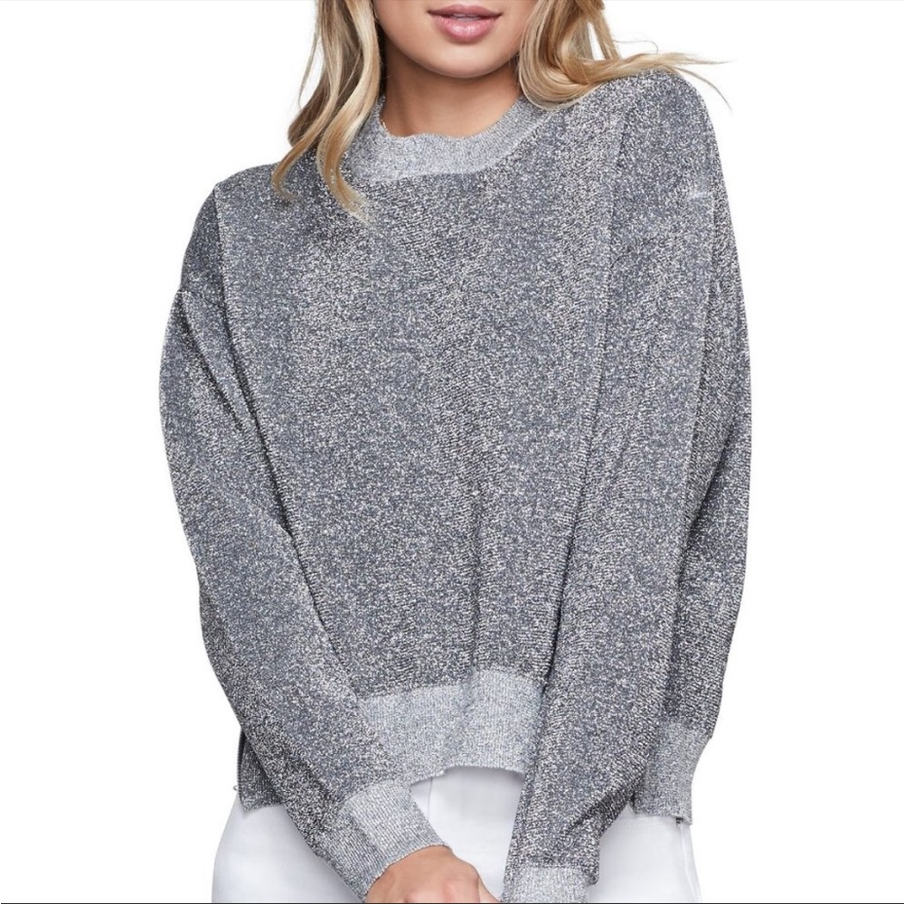 NEW! Good American Sparkle Crop Sweater
